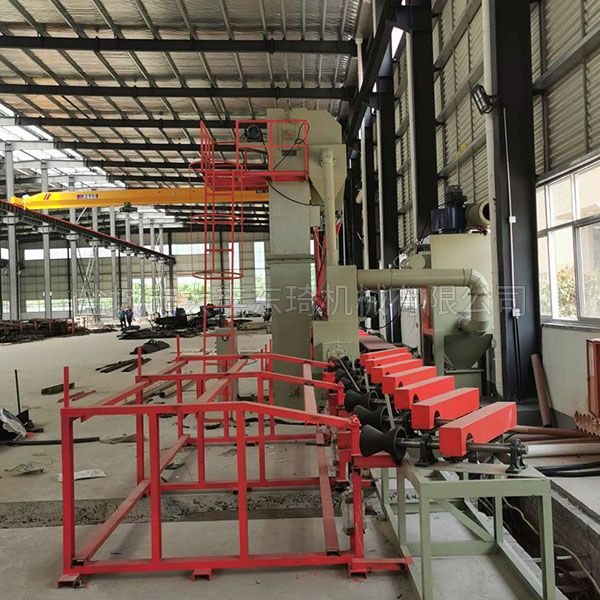 圆钢单根自动上卸料抛丸机